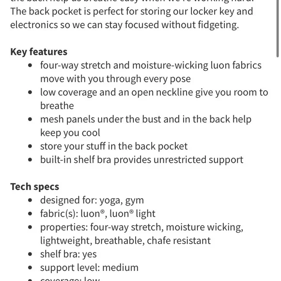 SZ 6 RARE/HTF Lululemon Tank - Picture 13 of 13